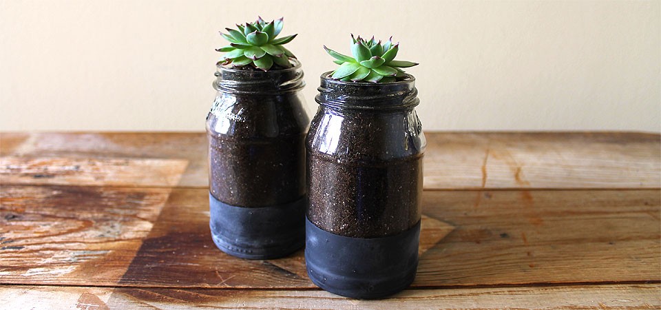 Chalkboard-Dipped Small Jar