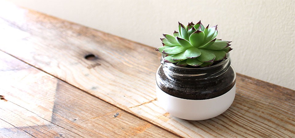White Dipped Jar